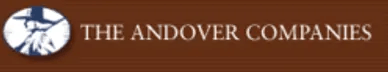 A brown banner with the word " andover ".